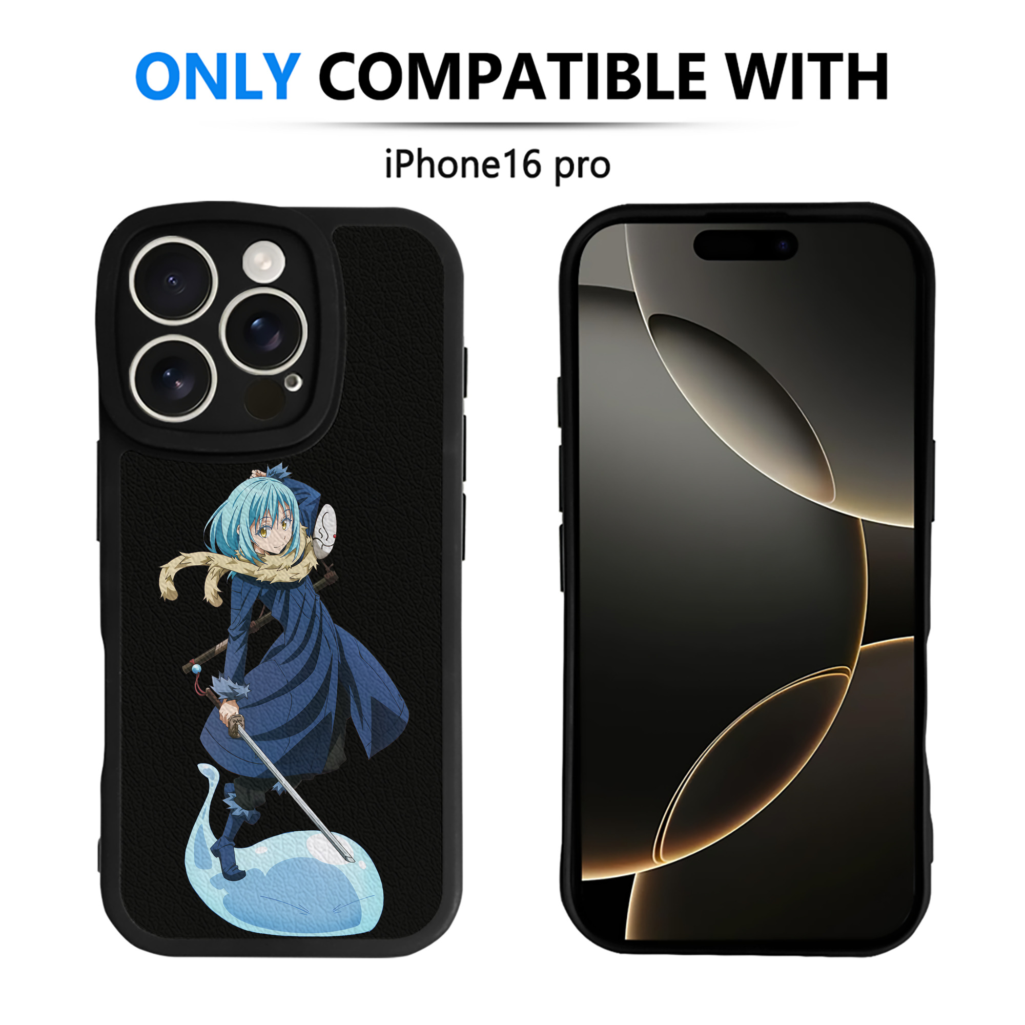 転スラ Regarding Reincarnated to Slime 【iPhone 16シリーズ対応】シリコンスマホケース（レザー調） 材質：シリコン